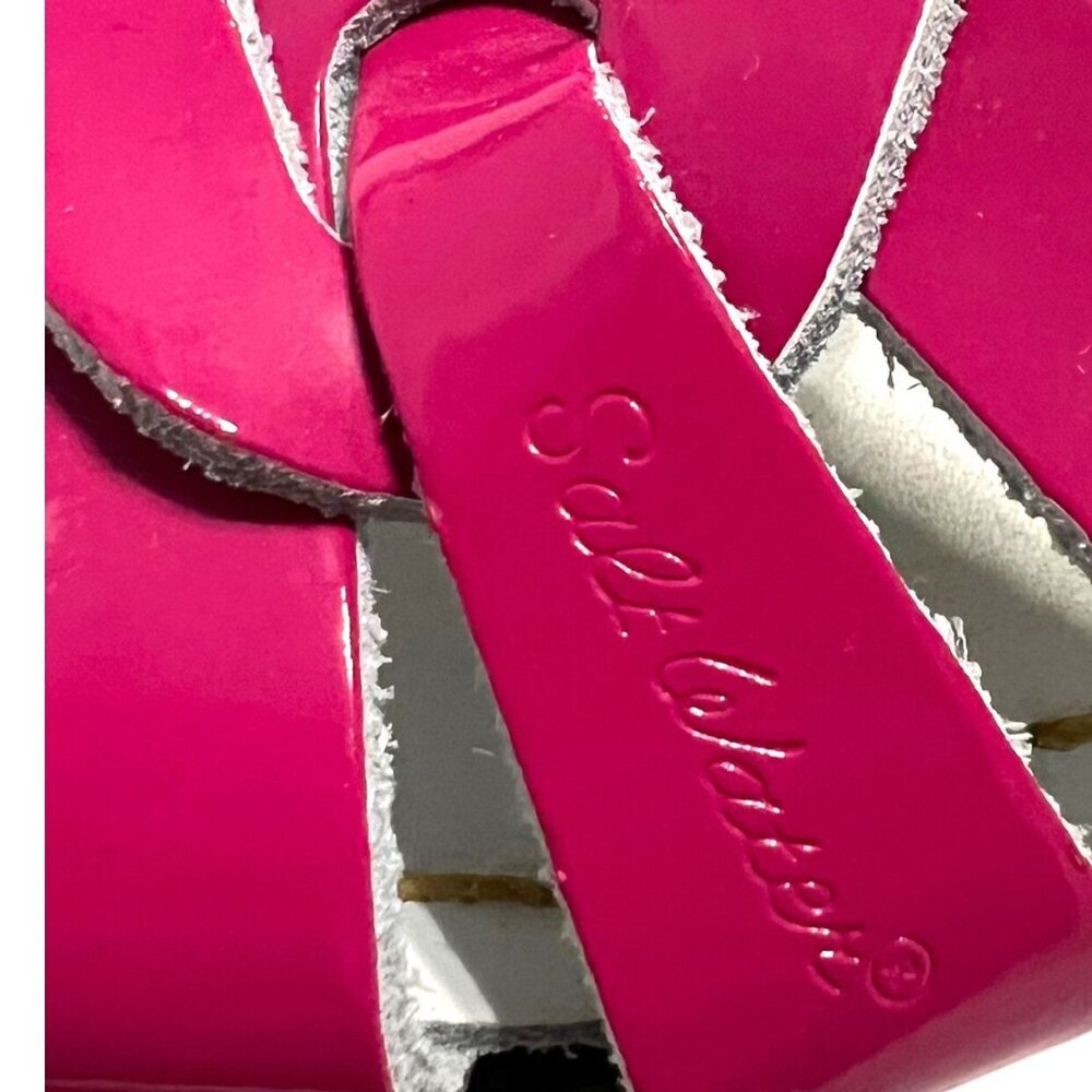 Salt Water Sz 6 Fuchsia Pink Patent Leather Sandals - Picture 6 of 8